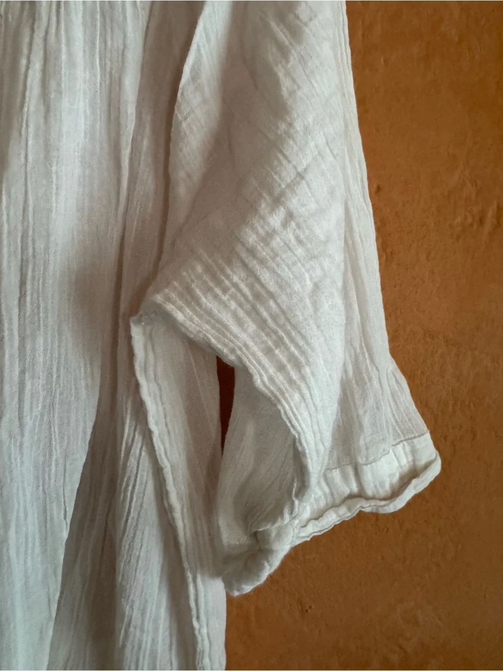 Free People White Embroidered Crochet Boho Tunic Dress Size Large